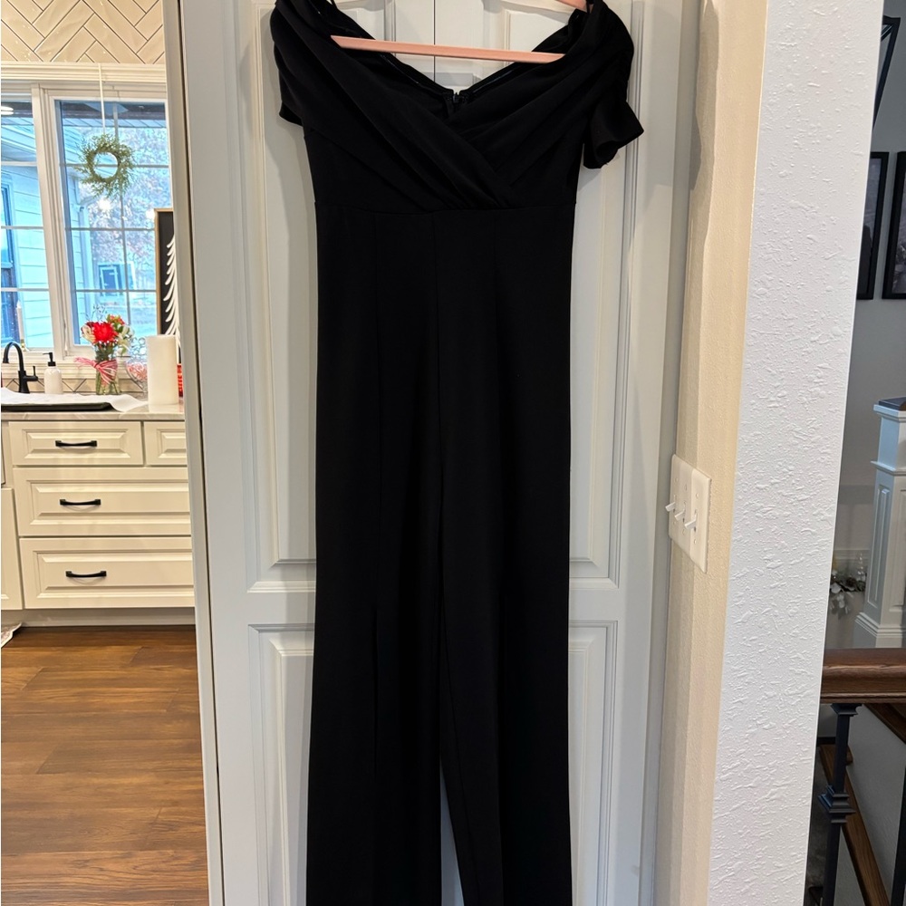 Guess Off-Shoulder Black Jumpsuit